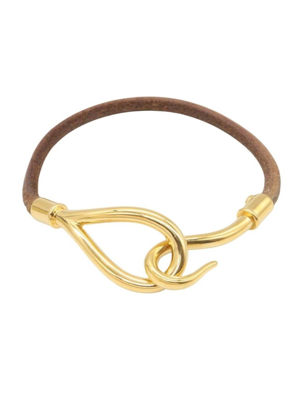 Hermes Jumbo Gold Leather Bracelet